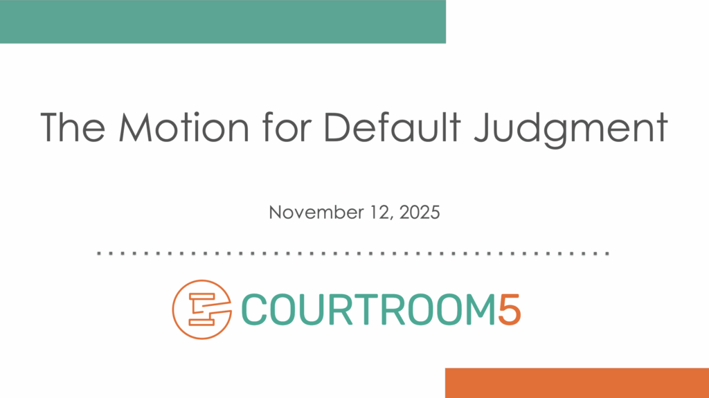 The Motion for Default Judgment