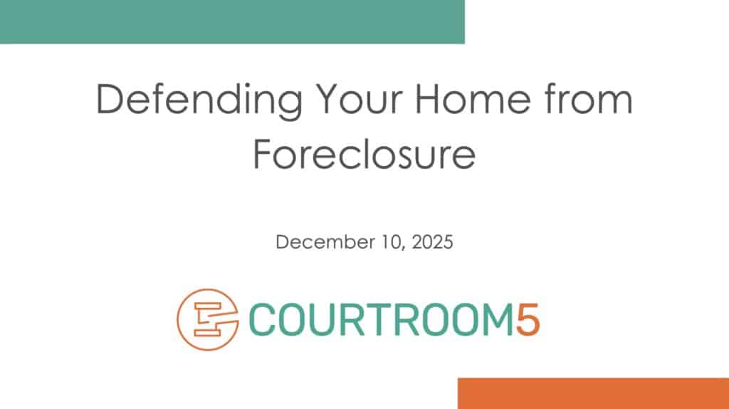 Defending Your Home from Foreclosure