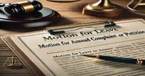 Updating Your Legal Claims: Filing a Motion for Leave to Amend Complaint or Petition