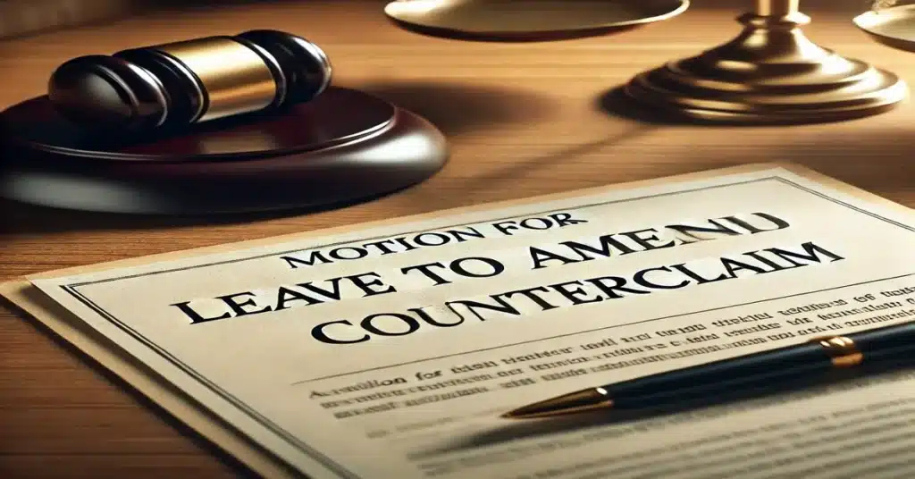 Strengthening Your Counterclaim: Filing a Motion for Leave to Amend Counterclaim