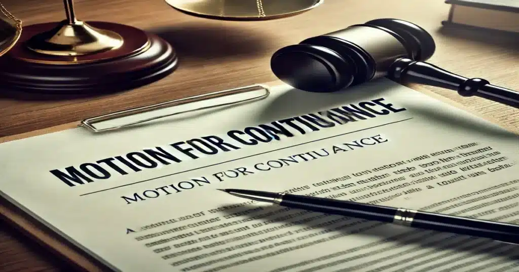 Navigating Court Delays: Filing a Motion for Continuance