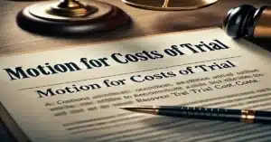 Recovering Trial Expenses: Filing a Motion for Costs of Trial