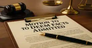 Locking in the Facts: Filing a Motion to Deem Facts Admitted