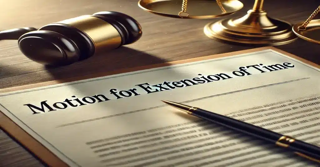 Navigating Deadlines: Filing a Motion for Extension of Time