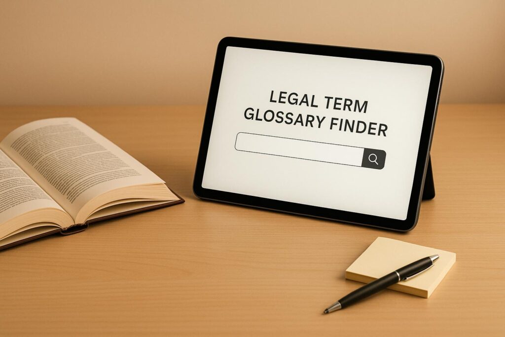 Legal Term Glossary Finder