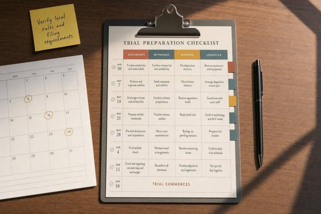 Trial Preparation Checklist