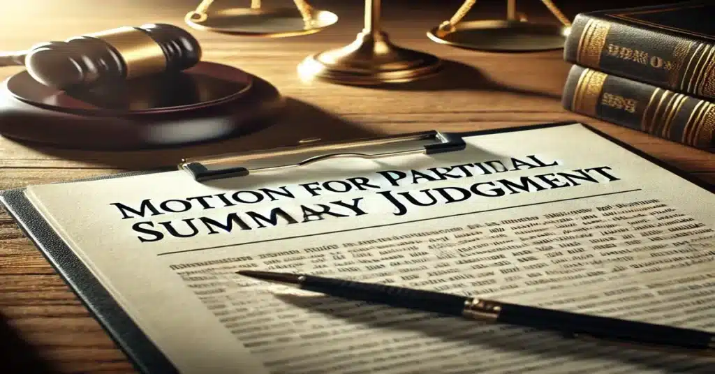 Streamlining Your Case: Filing a Motion for Partial Summary Judgment