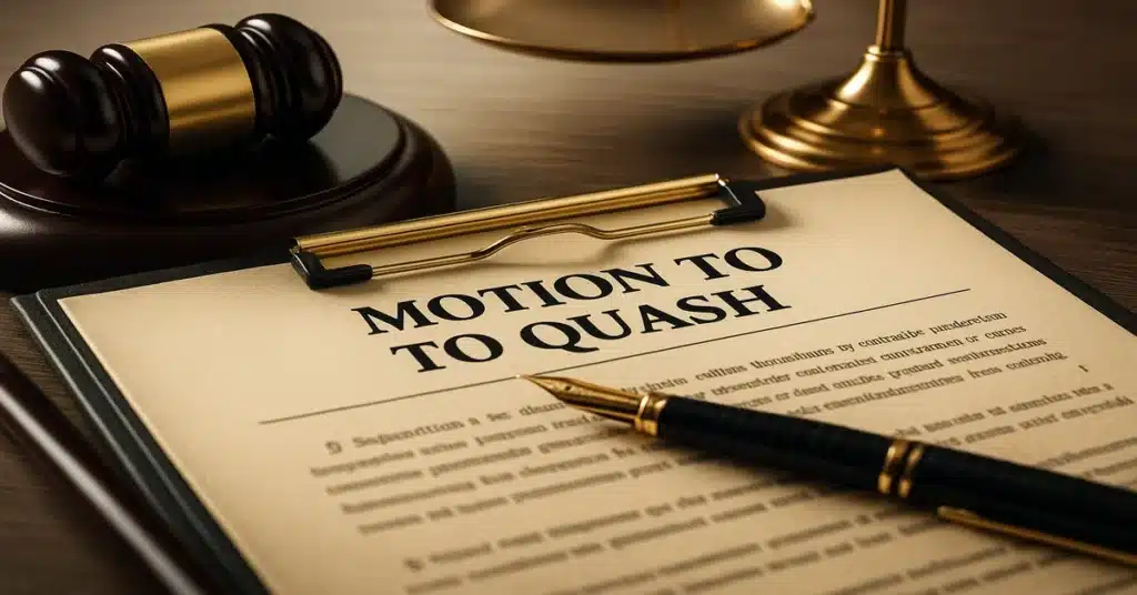 Stopping Unfair Legal Tactics: Filing a Motion to Quash