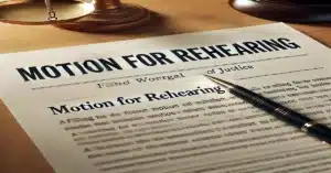 Requesting a Second Look: Filing a Motion for Reconsideration or Rehearing