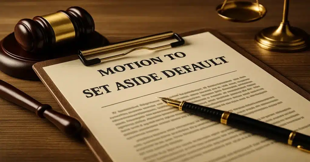 Reopening Your Case: Filing a Motion to Set Aside Default