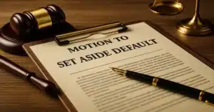 Reopening Your Case: Filing a Motion to Set Aside Default